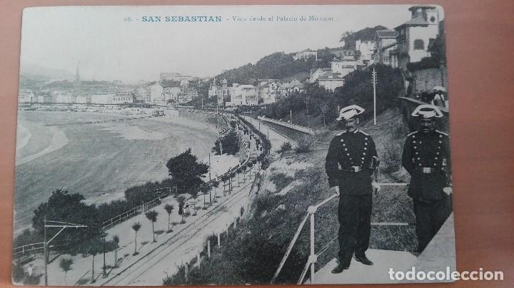 Postales: POSTAL SAN SEBASTIAN N&ordm; 68 VISTA DESDE PALACIO MIRAMAR EDI G GALARZA GUIPUZCOA P VASCO GUARDIA CIVIL