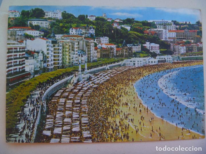 Postcards: POSTAL DE SAN SEBASTIAN : PASEO Y PLAYA DE LA CONCHA