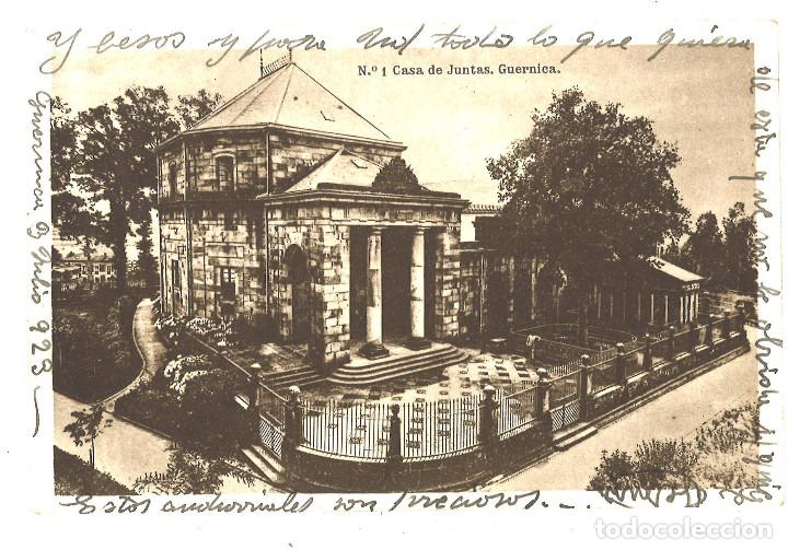 Postales: Guernica. Casa de Juntas. Circulada en 1923