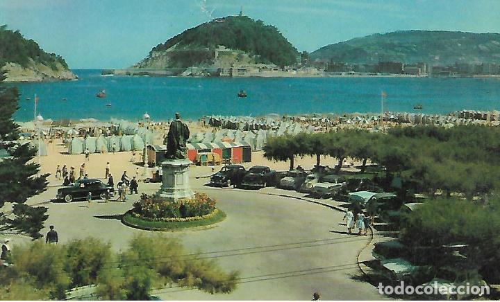 Postales: SAN SEBASTIAN - JARDINES Y PLAYA DE ONDARRETA