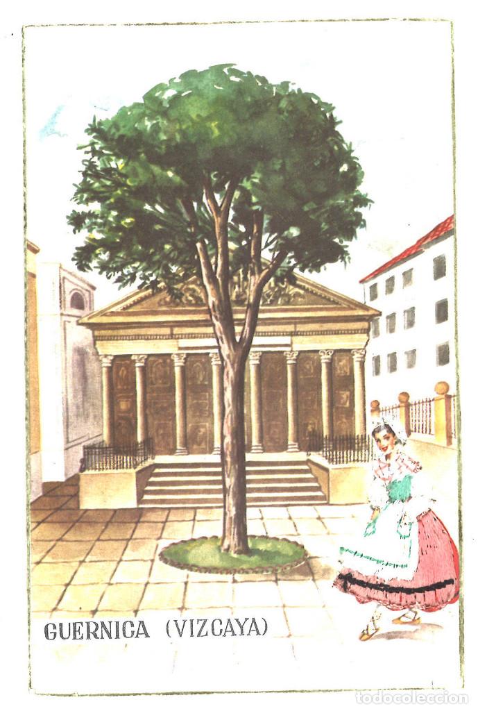Cartoline: Guernica. Vizcaya. Con traje de mujer bordado. 1958