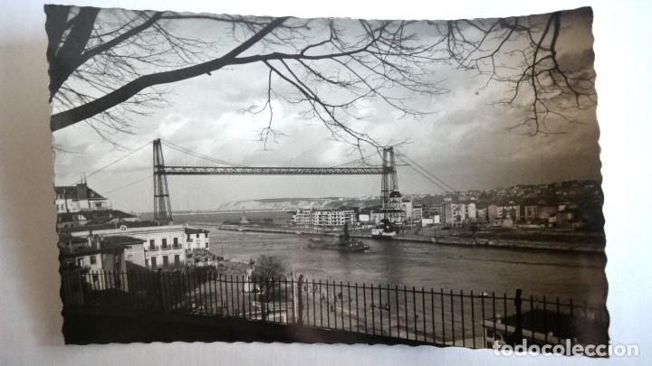 Postcards: POSTAL PORTUGALETE, PUENTE DE VIZCAYA, CIRCULADA A&Ntilde;O 1956