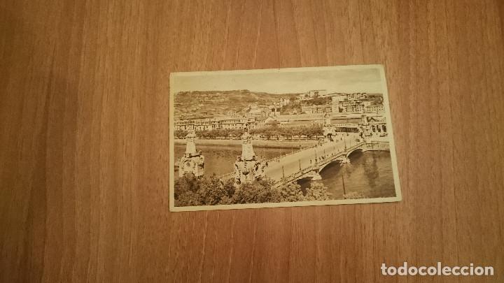Postcards: POSTAL SAN SEBASTIAN PUENTE DE MARIA CRISTINA Y ESTACION DEL NORTE ESCRITA