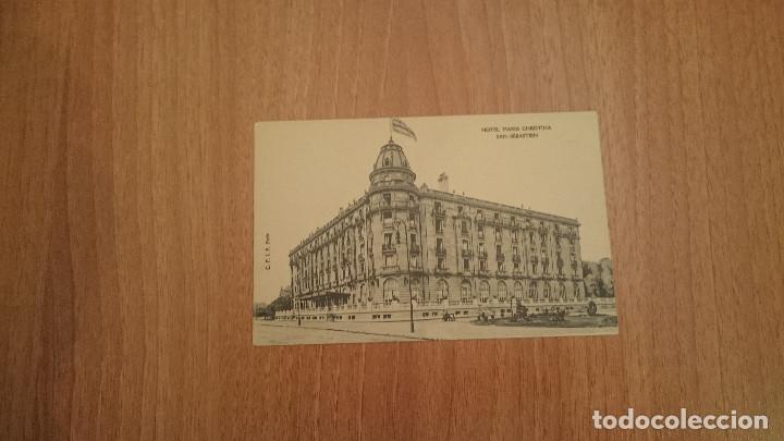 Postcards: POSTAL HOTEL MARIA CHRISTINA SAN SEBASTIAN SIN CIRCULAR