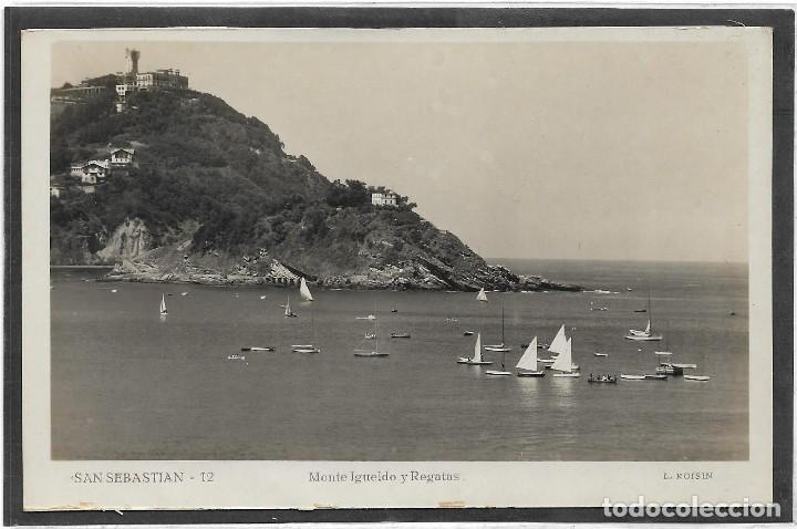 Postcards: SAN SEBASTIAN N&ordm; 12 .- MONTE IGUELDO Y REGATAS  .- FOTO L. ROISIN