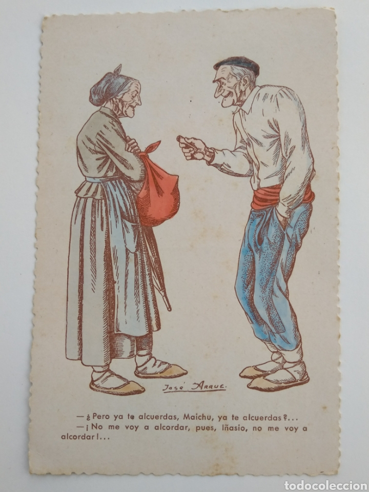 Postales: Jos&eacute; Arrue. 2 postales. - Foto 3