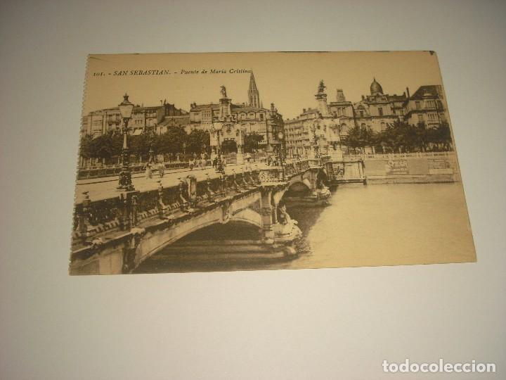 Postales: SAN SEBASTIAN 101 . PUENTE DE MARIA CRISTINA, SIN CIRCULAR