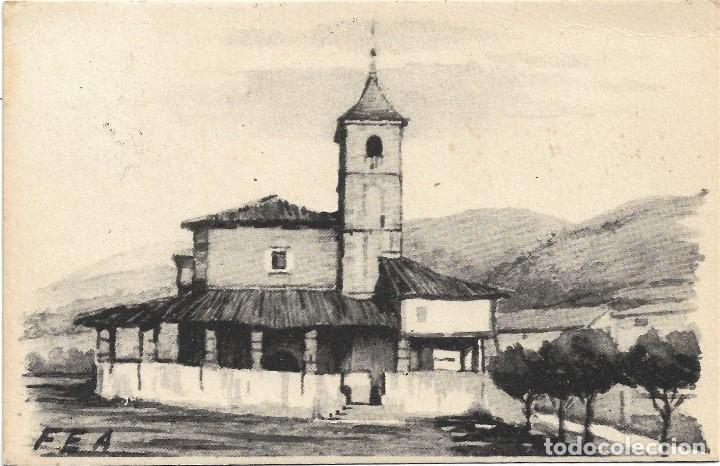 Postkarten: ELVETEA .- IGLESIA .- SERIE II N&ordm; 4 .- APUNTES VASCOS DEL BATZAN .- F. ECHENIQUE