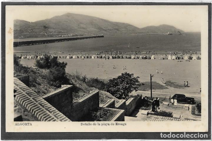 Postales: ALGORTA .- DETALLE DE LA PLAYA DE EREAGA .- EDICION MANIPEL - Foto 1