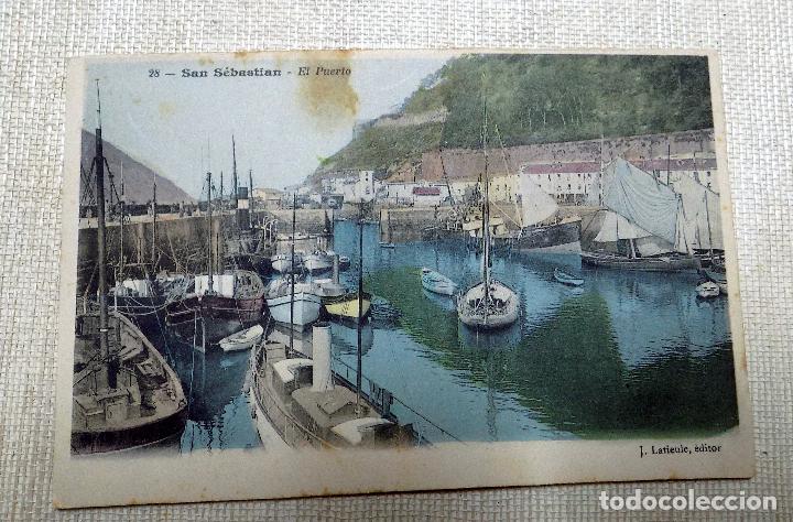 Postkarten: ANTIGUA POSTAL. SAN SEBASTIAN. EL PUERTO.  MEDIDAS: 14 X 10 CM