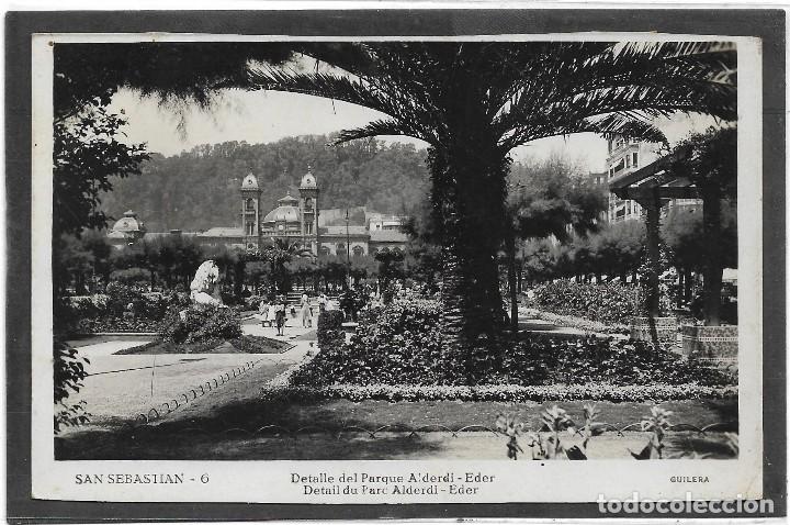 Postkarten: SAN SEBASTIAN N&ordm; 6 .- DETALLE DEL PARQUE ALDERDI-EDER .- FOTO GUILERA