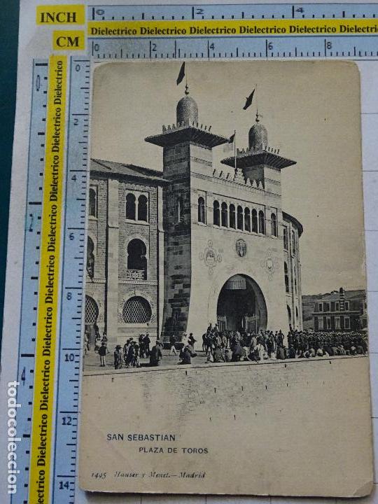 Postcards: POSTAL DE GUIP&Uacute;ZCOA. SIGLO XIX - 1905. SAN SEBASTIAN, PLAZA DE TOROS 1495 HAUSER. 1730