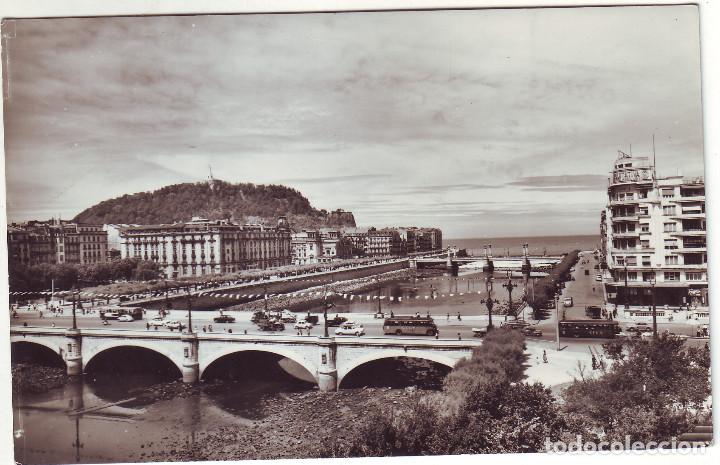 Postcards: PE-583  SAN SEBASTIAN .  PUENTE DE SANTA CATALINA Y MONTE URGULL