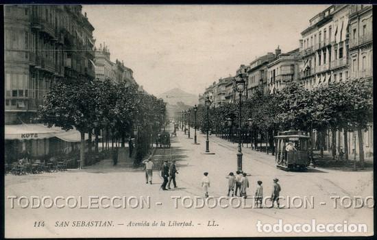 Postais: POSTAL SAN SEBASTIAN AVENIDA DE LA LIBERTAD . LL CA A&Ntilde;O 1910-20