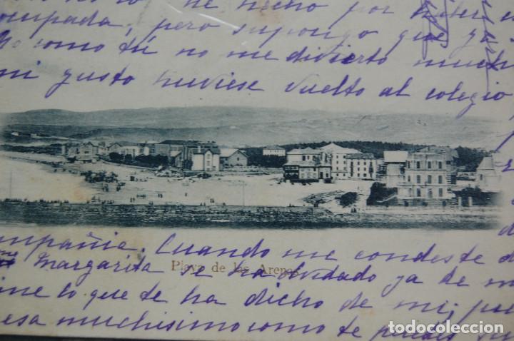 Postkarten: Postal de la Playa de Las Arenas.