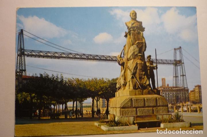 Postales: postal portugalete- monumento V.Chavarri --escrita