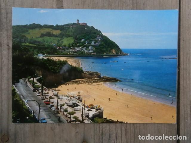 Cartoline: Postal San Sebastian, playa de ondarreta
