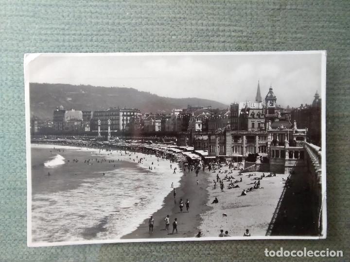 Cartes Postales: POSTAL SAN SEBASTIAN PLAYA Y HOTELES DE LA CONCHA