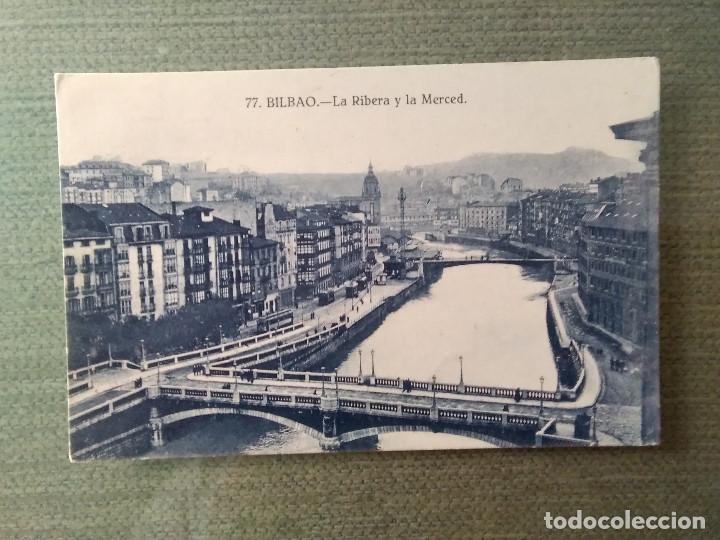 Postales: POSTAL BILBAO LA RIBERA Y LA MERCED - Foto 1