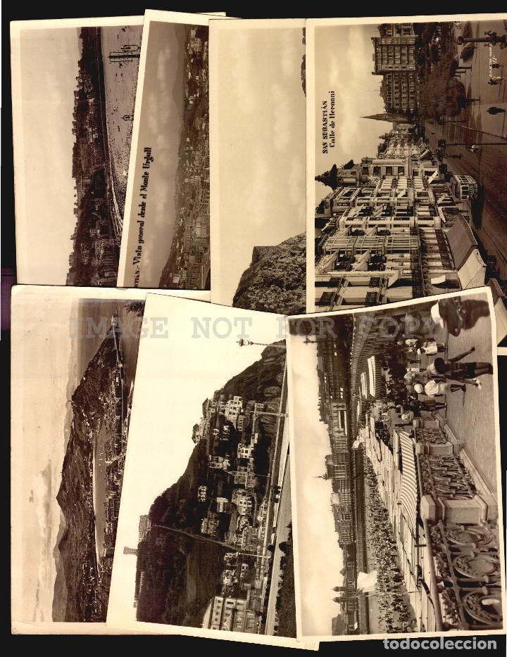 Postcards: SAN SEBASTIAN 7 HERMOSAS FOTO POSTALES A&Ntilde;OS 1910 TRANVIAS 7 TARJETAS POSTALES