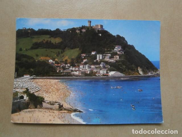 Postales: Postal san sebastian, monte igueldo y playa de ondarreta