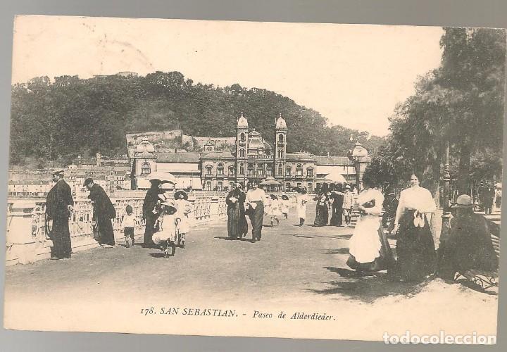 Postais: POSTAL antigua SAN SEBASTIAN   playa de Alderdieder, ed Galarza
