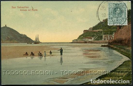 Postais: POSTAL SAN SEBASTIAN ENTRADA DEL PUERTO . TRENKLER & CO 1907