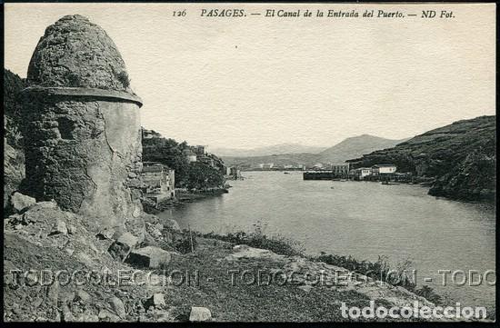 Postais: POSTAL GUIPUZCOA PASAIA PASAJES PASAGES CANAL DE LA ENTRADA DEL PUERTO . ND CA 1910