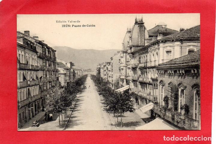 Postales: irun. paseo de colon. valverde - Foto 1