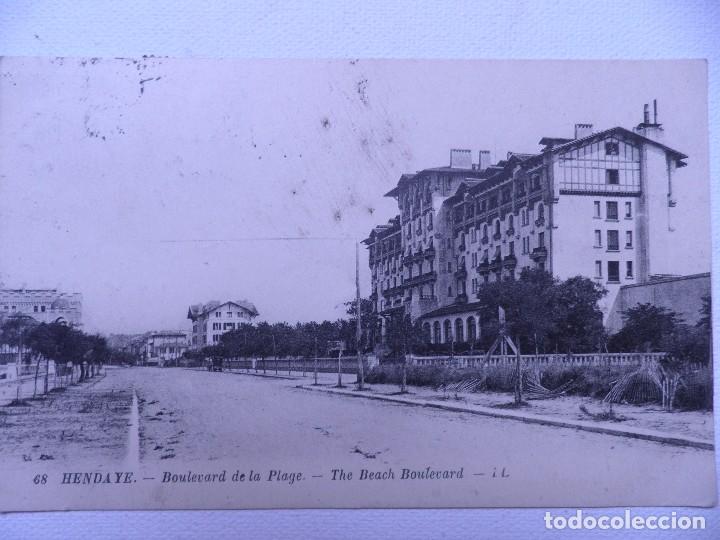 Postales: HENDAYA. BOULEVARD DE LA PLAYA .1922 - Foto 1