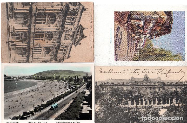 Postcards: LOTE DE 4 POSTALES DE GUIPUZCUA. SAN SEBASTIAN.