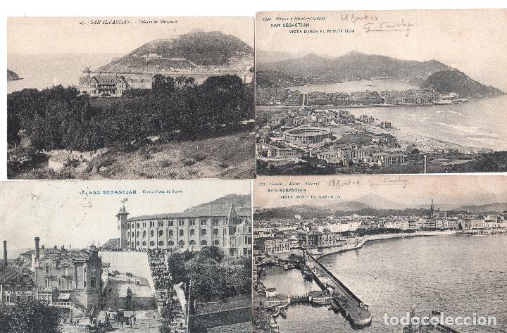 Postcards: LOTE DE 4 POSTALES DE GUIPUZCUA. SAN SEBASTIAN.