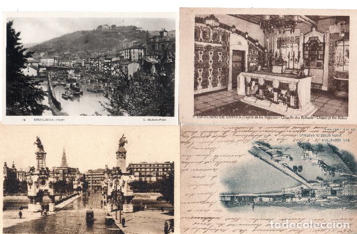 Postcards: LOTE DE 4 POSTALES DE GUIPUZCUA. SAN SEBASTIAN. SANTUARIO DE LOYOLA. ONDORROA.