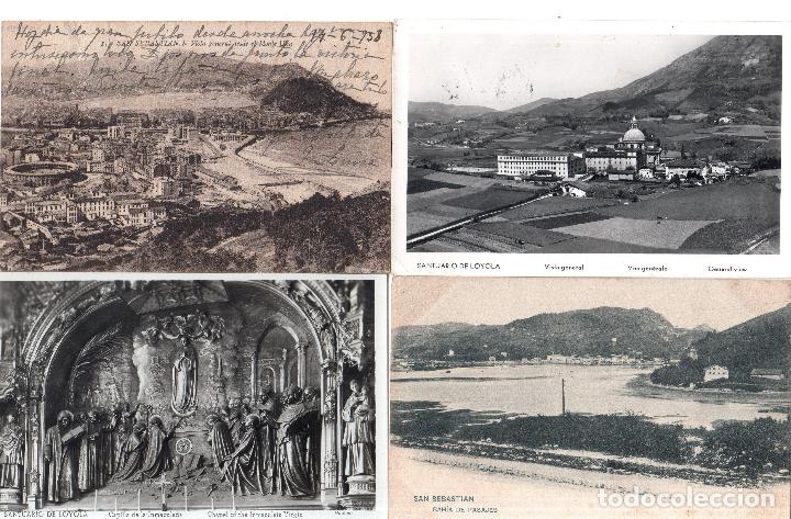 Postcards: LOTE DE 4 POSTALES DE GUIPUZCUA. SAN SEBASTIAN. SANTUARIO DE LOYOLA.