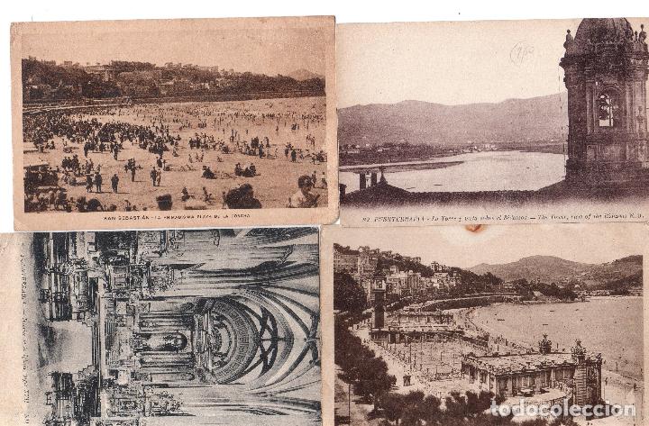 Postcards: LOTE DE 4 POSTALES DE GUIPUZCUA. SAN SEBASTIAN.