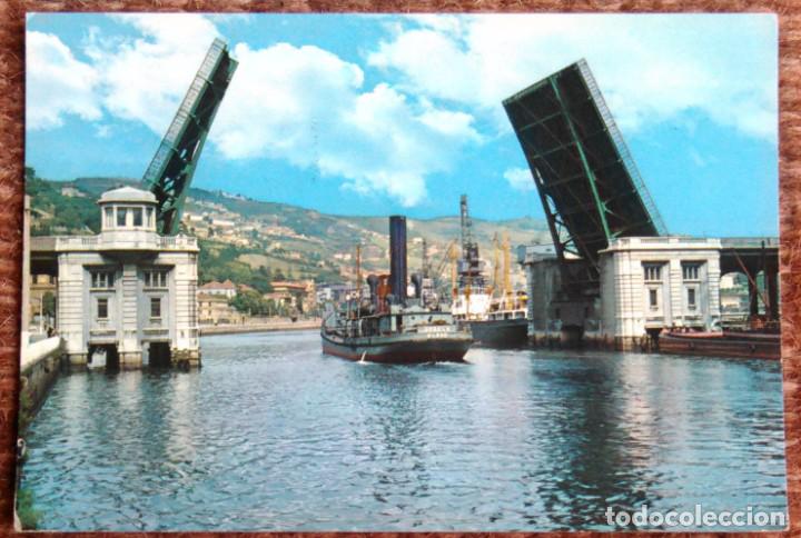 Postales: BILBAO - PUENTE BASCULANTE DEL GENERALISIMO - Foto 1