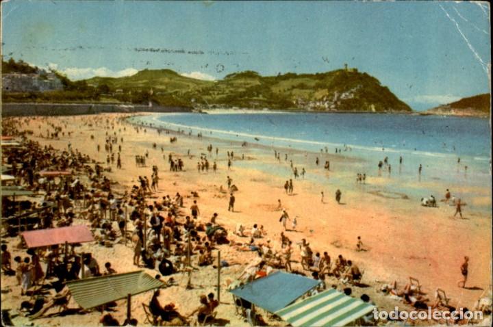 Postais: San Sebastian &ndash; 6.- Playa de la Concha &ndash; Arbonet Villacampa &ndash; 1959 - Circulada