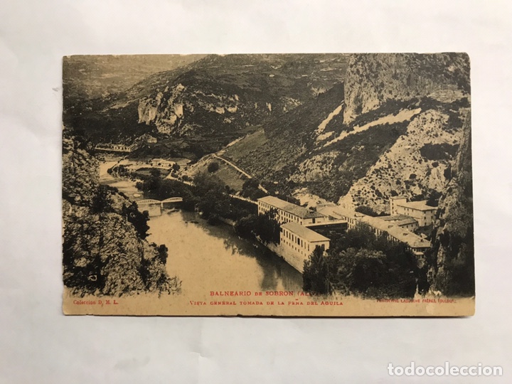 Postales: SOBRON. Balneario (&Aacute;lava) Postal. Vista General tomada De la Pe&ntilde;a del &Aacute;guila. Colecci&oacute;n D.M.L.