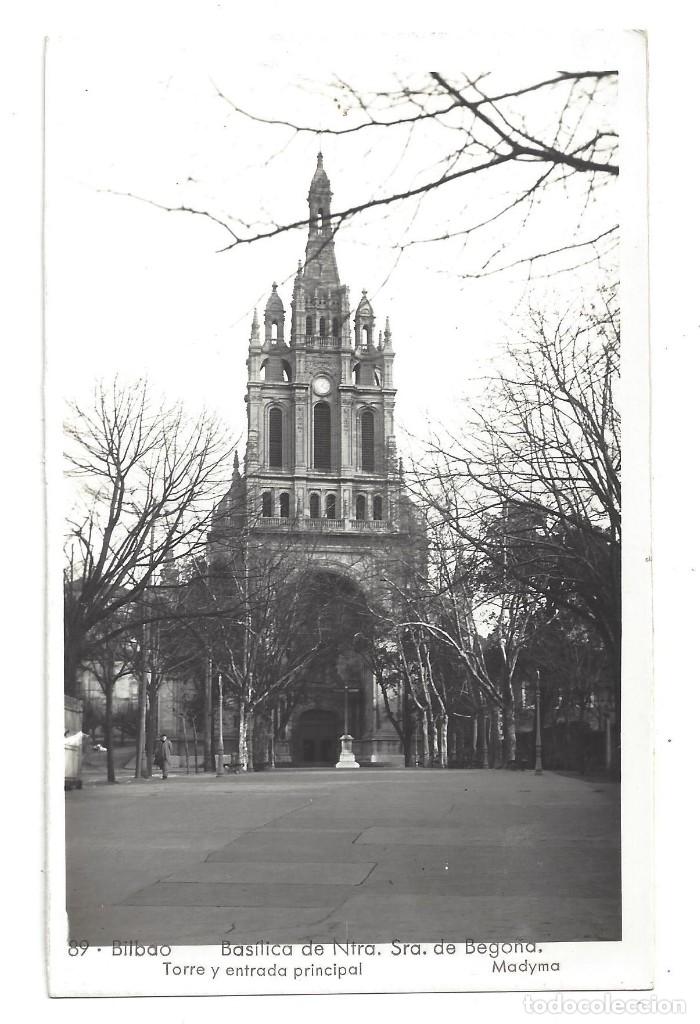 Postales: POSTAL FOTOGR&Aacute;FICA- BILBAO.- N&ordm; 89, BAS&Iacute;LICA DE NRA. SRA. DE BEGO&Ntilde;A. MADYMA- CIRCULADA (1963)