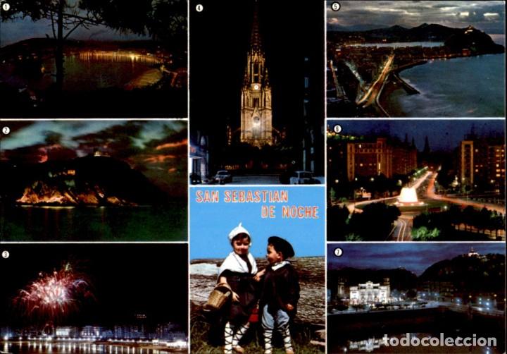 Postales: San Sebastian de noche  - 1983 - SC