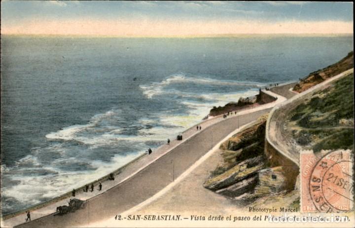 Postkarten: San Sebastian &ndash; Vista desde el paseo del pr&iacute;ncipe de Asturias &ndash; M.D. Marcel &ndash; SC