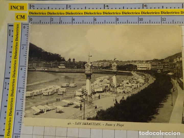 Cartoline: POSTAL DE GUIP&Uacute;ZCOA, SAN SEBASTIAN. A&Ntilde;OS 10 30. PASEO Y PLAYA. RELOJES. 42 GALARZA. 1441