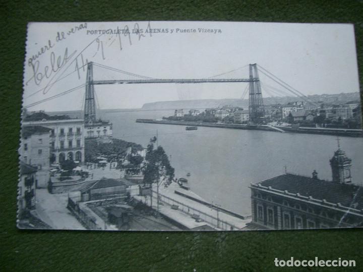 Postais: tarjeta postal, portugalete las arenas y puente de vizcaya. ca5
