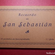 Postales: TARJETA POSTAL - ALBUM RECUERDO DE 15 POSTALES DE SAN SEBASTIAN - FOTO GALARZA 1ª SERIE -