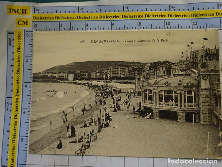 Cartoline: POSTAL DE GUIP&Uacute;ZCOA SAN SEBASTIAN. A&Ntilde;OS 10 30. PLAYA Y BALNEARIO DE LA PERLA 188 GALARZA. 743