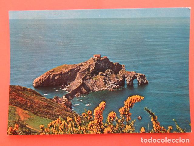 Cartes Postales: GUIPUZCOA - SAN JUAN DE GAZTELUGATXE - 1 POSTALES - CIRCULADAS CON SELLO EN 1968