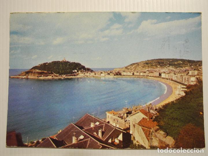 Postales: San Sebastian. Vista desde Aldapeta. Circulada a&ntilde;o 1966