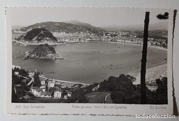 Postales: Postal de san sebastian vista general Monte Igueldo ed. Arribas