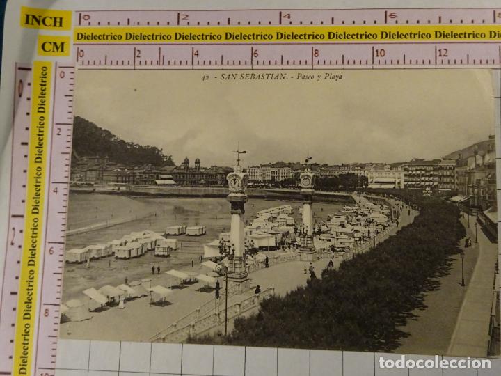 Cartoline: POSTAL DE GUIP&Uacute;ZCOA, SAN SEBASTIAN. A&Ntilde;OS 10 30. PASEO Y PLAYA 42 GALARZA. RELOJES 1469