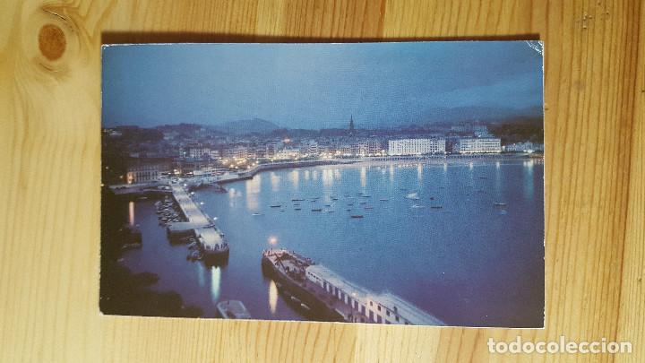 Postales: San Sebastian vista nocturna desde el monte Urgull - Ed Manipel